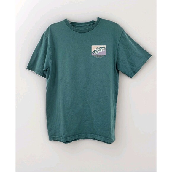 VANS Other - Vans Kids T-Shirt XL Sea Gray Blue Off The Wall Skateboard Double Sided Graphic